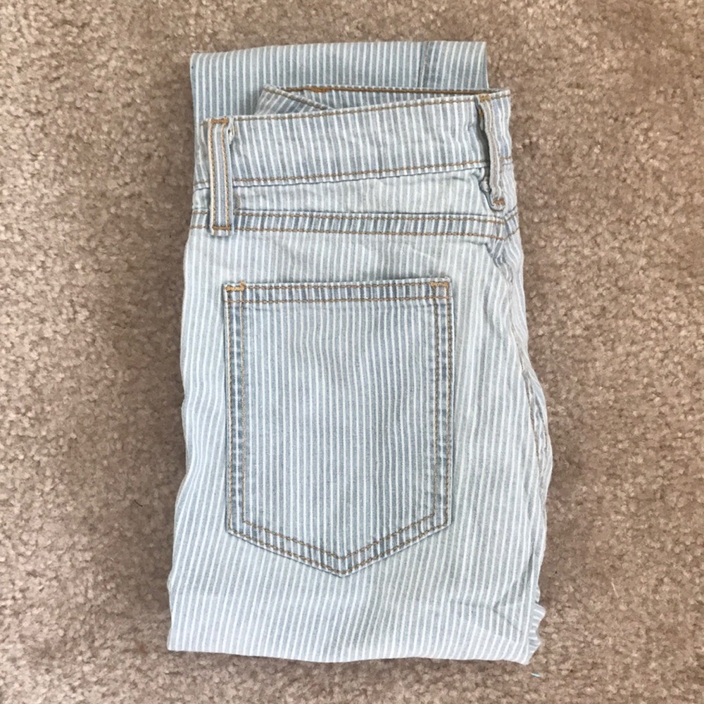 Pinstripe High Waist Pants